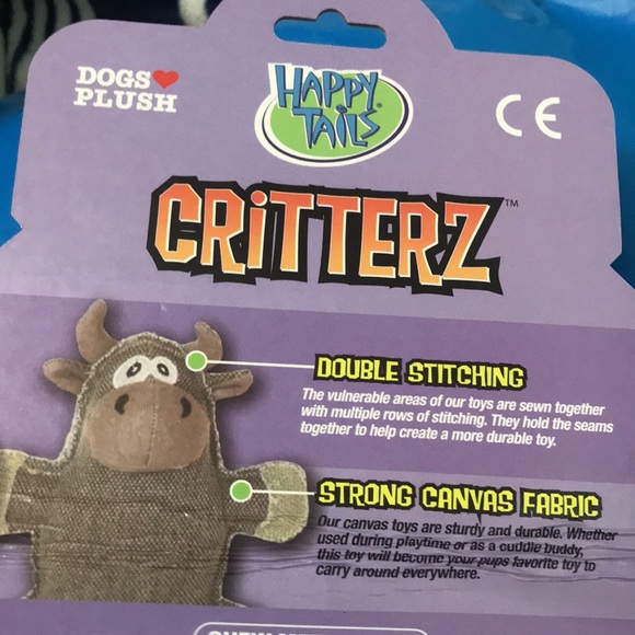 Happy Tails Critterz TIGER Adventure Plush Dog Toy NEW - Picture 4 of 7